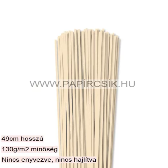 XL-Paket - Creme, 3mm Quilling Papierstreifen (240 Stück, 49 cm)