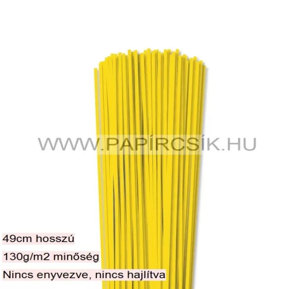 Gelb, 3mm Quilling Papierstreifen (100 Stück, 49 cm)