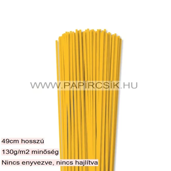 Warmgelb, 3mm Quilling Papierstreifen (100 Stück, 49 cm)