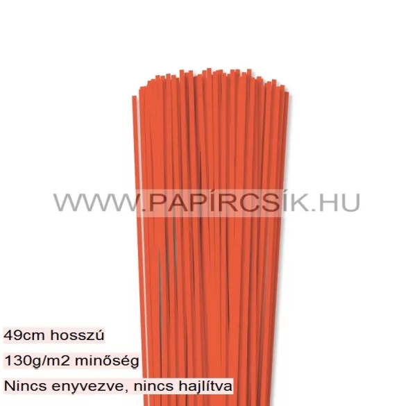 Orange, 3mm Quilling Papierstreifen (100 Stück, 49 cm)