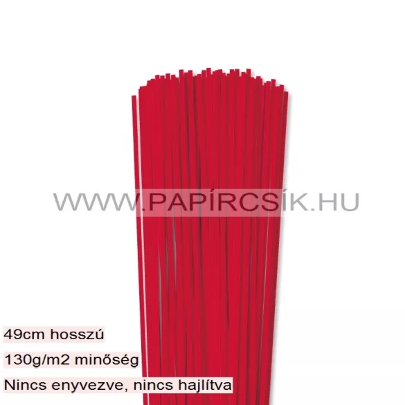 Rot, 3mm Quilling Papierstreifen (100 Stück, 49 cm)