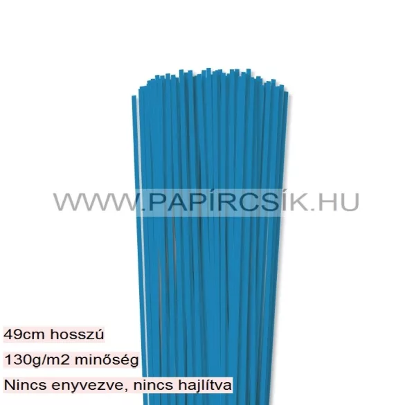 Blau, 3mm Quilling Papierstreifen (100 Stück, 49 cm)