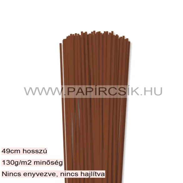 Braun, 3mm Quilling Papierstreifen (100 Stück, 49 cm)