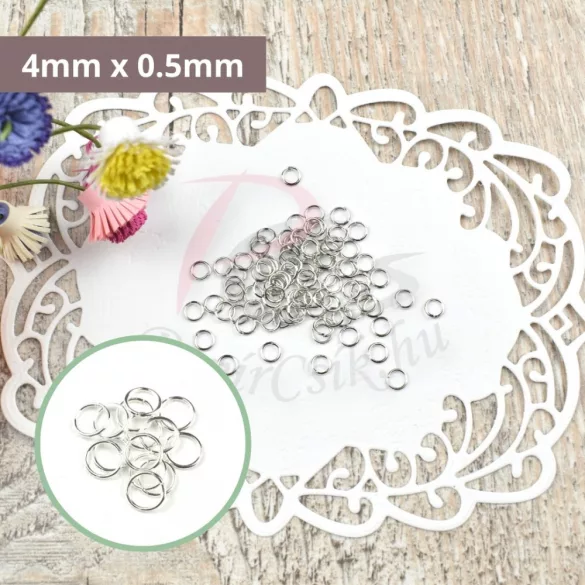 Montagering (Silber, 4mm x 0.5mm, 50Stk.)