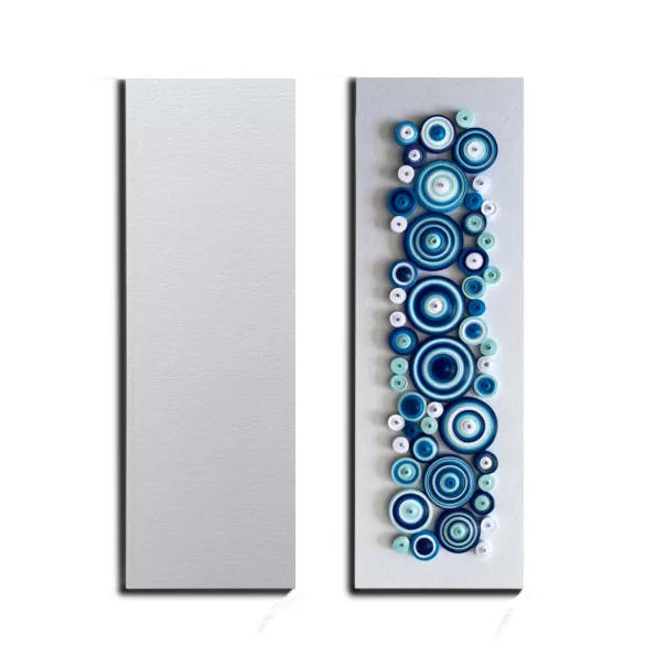 Wandbild-Rohling zum Dekorieren, SILBER METALLIC (2 Stk., 11 cm x 32 cm)