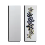   Wandbild-Rohling zum Dekorieren, MATTWEISS (2 Stk., 11 cm x 32 cm)