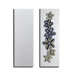   Wandbild-Rohling zum Dekorieren, MATTWEISS (2 Stk., 11 cm x 32 cm)