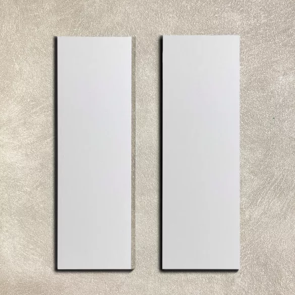 Wandbild-Rohling zum Dekorieren, MATTWEISS (2 Stk., 11 cm x 32 cm)