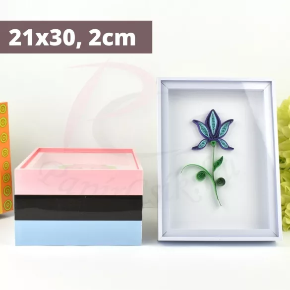 Quilling Bilderrahmen - weiß (21x30, 2cm)