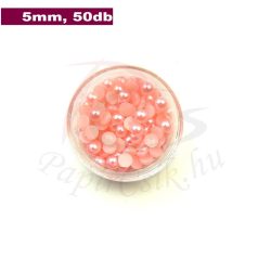 Kunststoff-Halbkugelperle, rosa (5mm, 50 Stück)