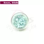 Kunststoff-Halbkugelperle, hellblau (5mm, 50 Stück)