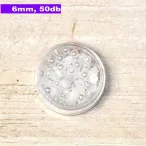 Kunststoff-Halbkugelperle, weiß (6mm, 50 Stück)