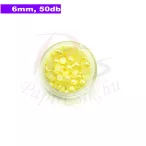 Kunststoff-Halbkugelperle, gelb (6mm, 50 Stück)