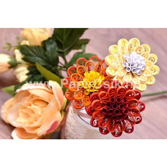 Blumen 1. - Quilling Muster (220 Stück Streifen und Beschreibung mit Bilder)