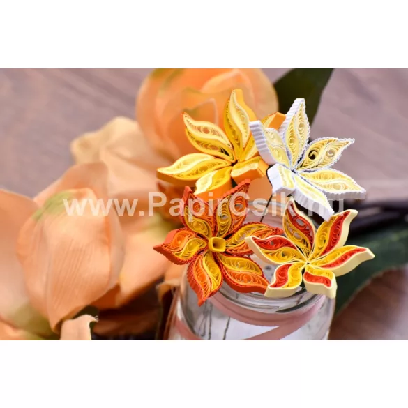 Blumen 1. - Quilling Muster (220 Stück Streifen und Beschreibung mit Bilder)