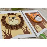 Löwe und Tiger - Quilling Muster (230 Stück Streifen und Beschreibung mit Bilder)