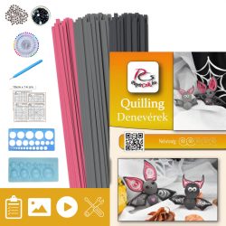    Fledermaus - Quilling Muster (200 Stück Streifen, Beschreibung, Werkzeuge)