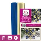   Királykék-Halványsárga - Quilling minta (200db csík 11db mintához és leírás képekkel)