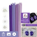 Ohrringe 2 – Quilling-Muster (80 Streifen, Ohrringteile 20 Stück/10 Paar,  Beschreibung)