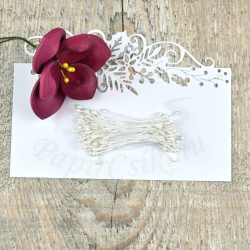 Blumen Lätzchen (weiß, 3mm, 50Stück)