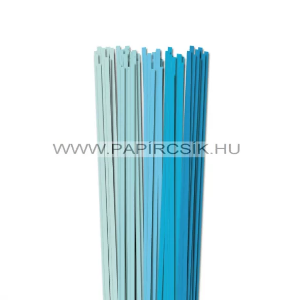 Halványkék árnyalatok, 5mm-es quilling papírcsík (5x20, 49cm)