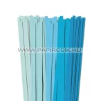   Halványkék árnyalatok, 10mm-es quilling papírcsík (5x20, 49cm)