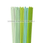   Halványzöld árnyalatok, 7mm-es quilling papírcsík (5x20, 49cm)