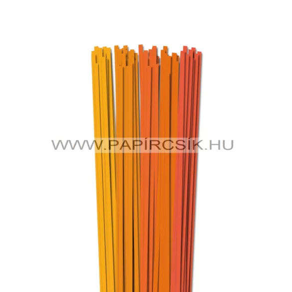 Narancs árnyalatok, 5mm-es quilling papírcsík (5x20, 49cm)