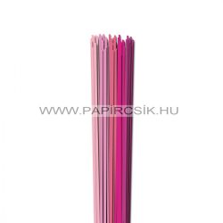   Rózsaszín árnyalatok, 2mm-es quilling papírcsík (5x20, 49cm)