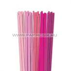   Rózsaszín árnyalatok, 7mm-es quilling papírcsík (5x20, 49cm)