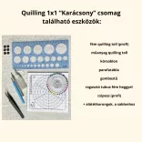 Quilling 1x1 - Karácsony - TANFOLYAM és KEZDŐCSOMAG 11 féle mintával (Alapanyagokkal és eszközökkel!) Angyalka, Csillag, Hópehely