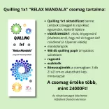 Quilling 1x1 - Relax Mandala - TANFOLYAM és KEZDŐKÉSZLET - XL csomag extra kiegészítőkkel (Alapanyagokkal és eszközökkel)