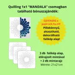 Quilling 1x1 - Relax Mandala - Tanfolyam Alapanyagokkal - XL csomag extra kiegészítőkkel, alapanyagokkal