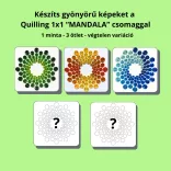 Quilling 1x1 - Relax Mandala - Tanfolyam Alapanyagokkal - XL csomag extra kiegészítőkkel, alapanyagokkal