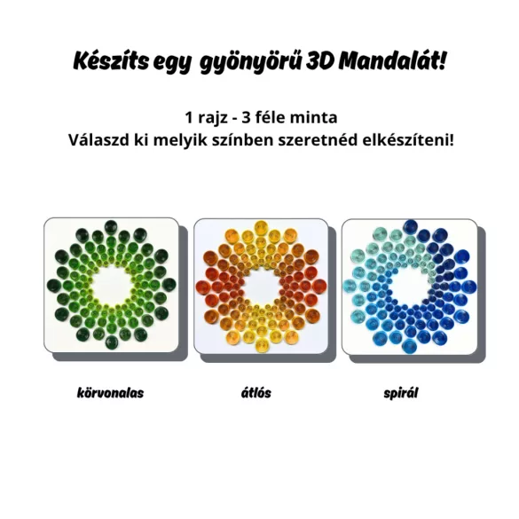 Quilling 1x1 - RELAX Mandala - Tanfolyam és kezdőkészlet eszközökkel
